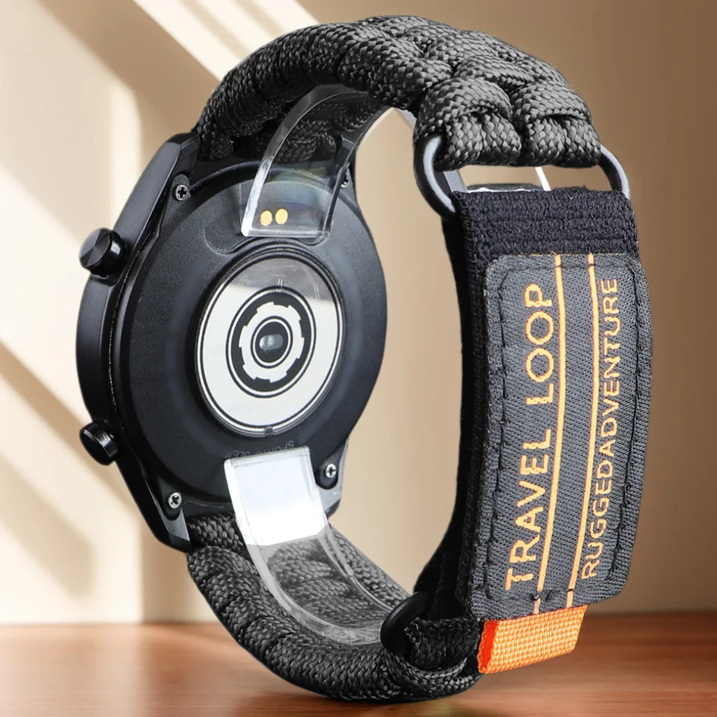 20/22 mm Reise-gewebtes Nylonarmband für Huawei Watch 4 GT 2 2e 3 4 5 5Pro Armband für Samsung Galaxy Watch 4 5 6 7 Classic/Active