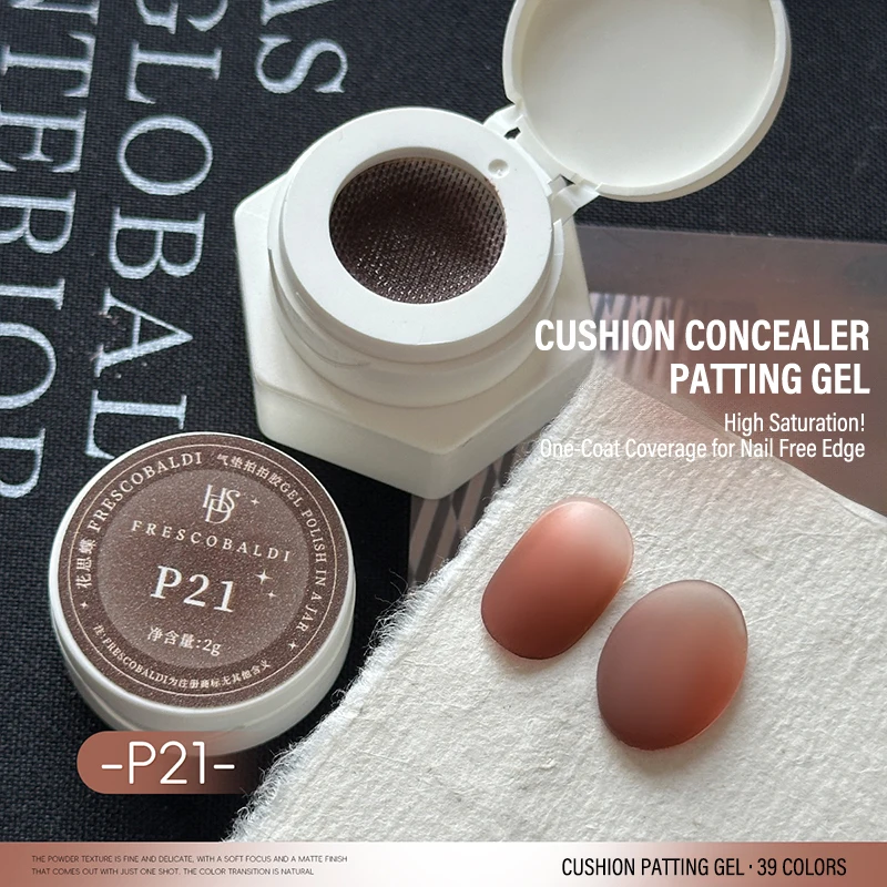 Air Cushion Patting Gel, Hochpigmentiertes Blush Gradient Ombre Nagelkunst-Gel, Kein Abwischen Nötig, UV-LED Transfer-Lack zum Einweichen