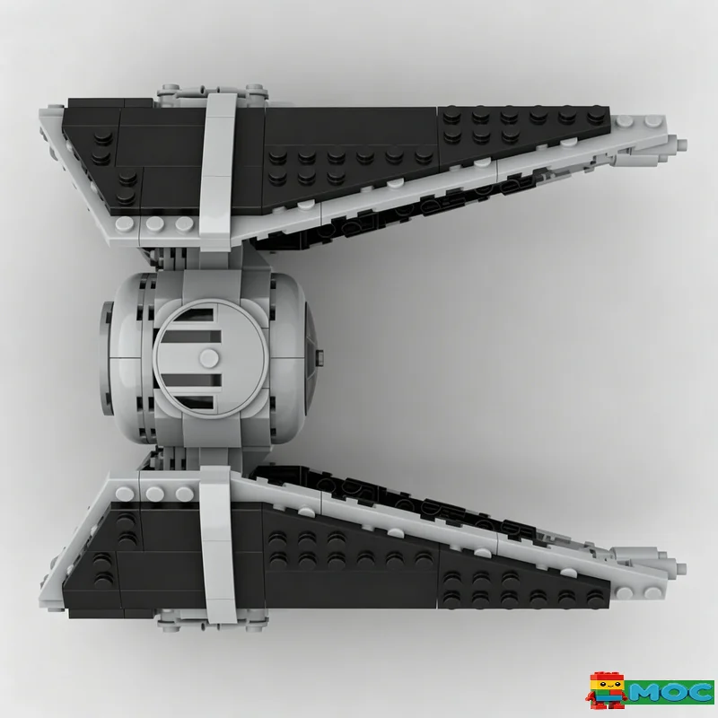 434PCS Sci Fi Space Interceptor Aircraft MOC Model Custom DIY Assembly Building Blocks Toy For Birthday Collection Display Gifts