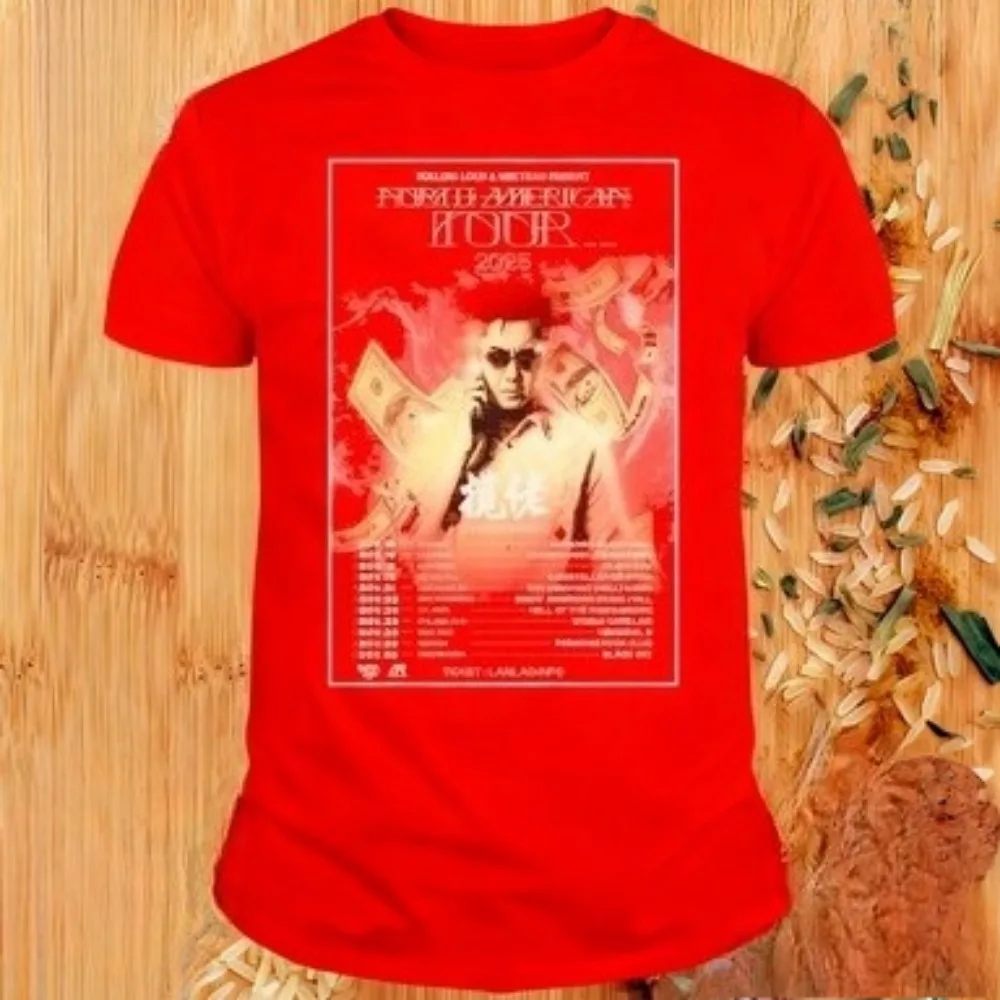 Skai Isyourgod المتداول بصوت عال Mry Team الحاضر 2025 جولة أمريكا الشمالية تي شيرت موضة المراهقين والكبار يحبون الموسيقى تي شيرت #2