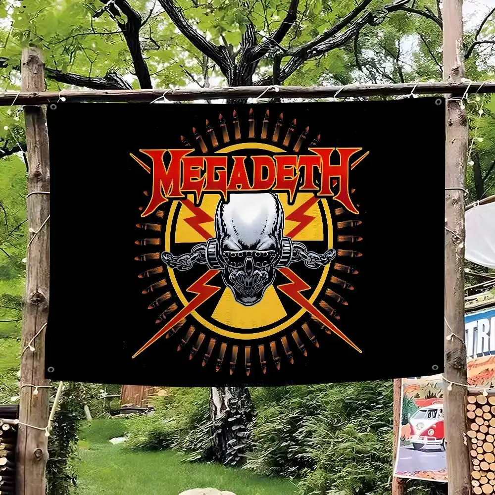 Heavy Metal Rock Roll Music Megadeths Colorful Flag Wall Hanging Bohemian Wall Banner Mandala Indoor Art Decor