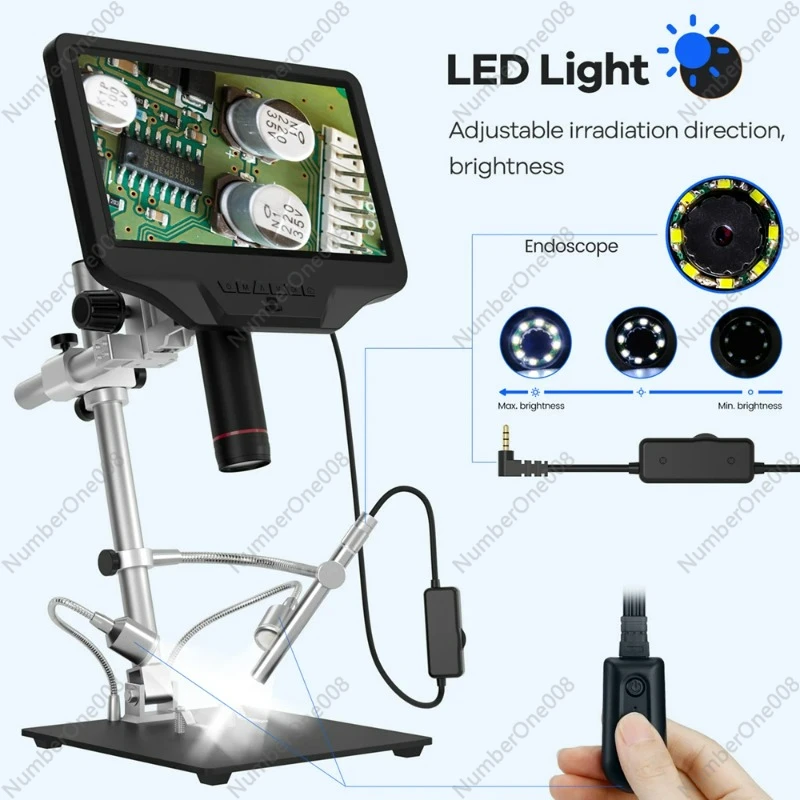 Digital Microscope with Endoscope and FHD Screen for Electronics Repair and Soldering Monitor for Andonstar