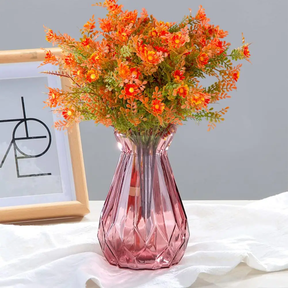 Indoor Artificial Flowers Realistic Fall Artificial Flowers for Home Office Wedding Party Decor Faux Bloom Centerpieces Indoor