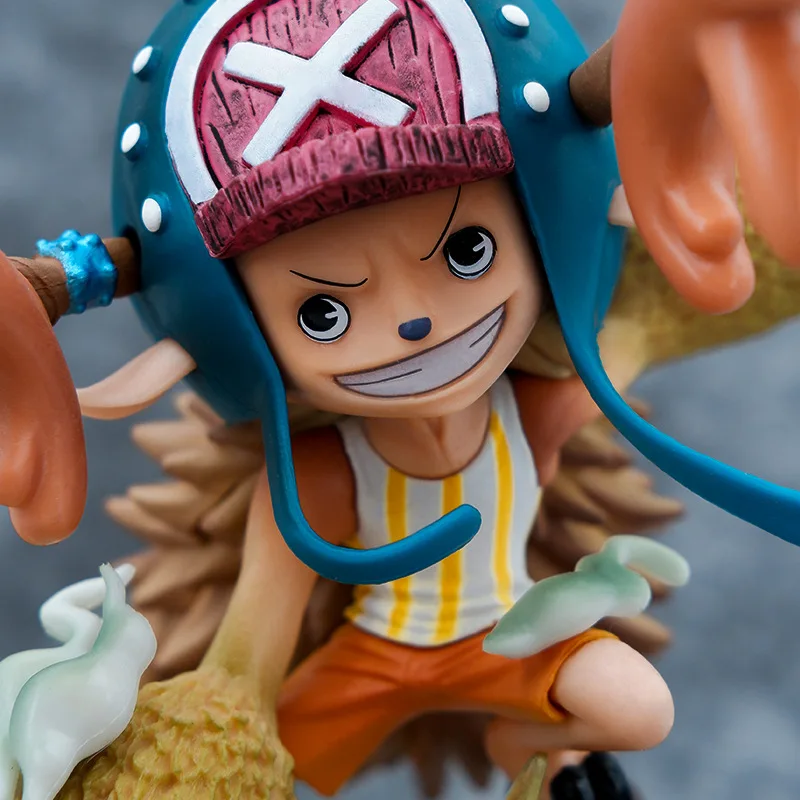 22cm One Piece Tony Tony Chopper Strengthen Wrestling Form Anime Figure Model Statue Collection Desktop Decoration Ornament Toys