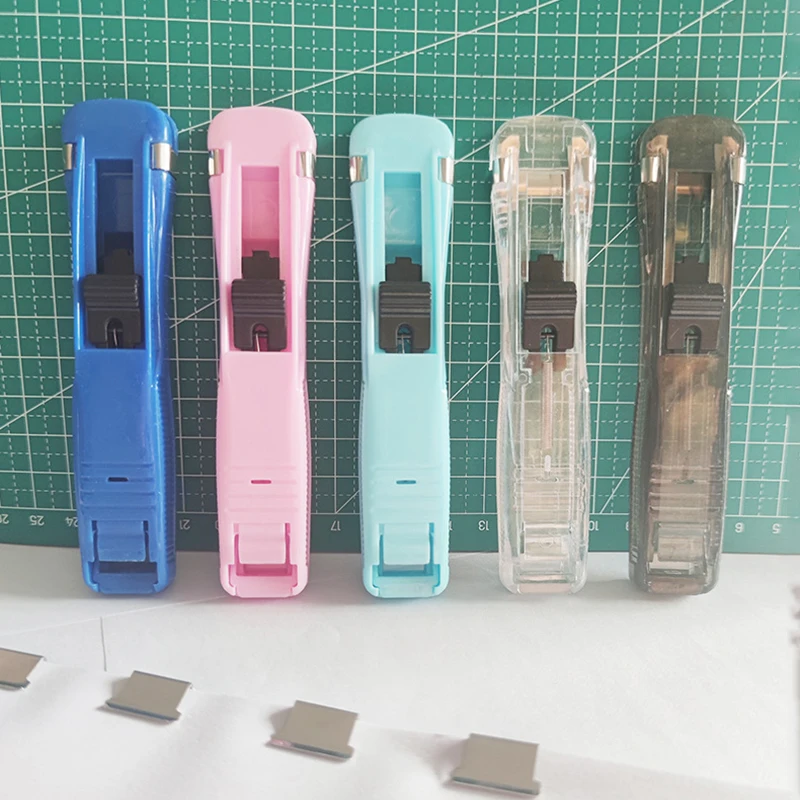 再利用可能なハンドプッシュホッチキス、クラムクリップディスペンサー、ペーパーブックファイル、バインダー、オフィスドキュメント用の製本ツール、学用品