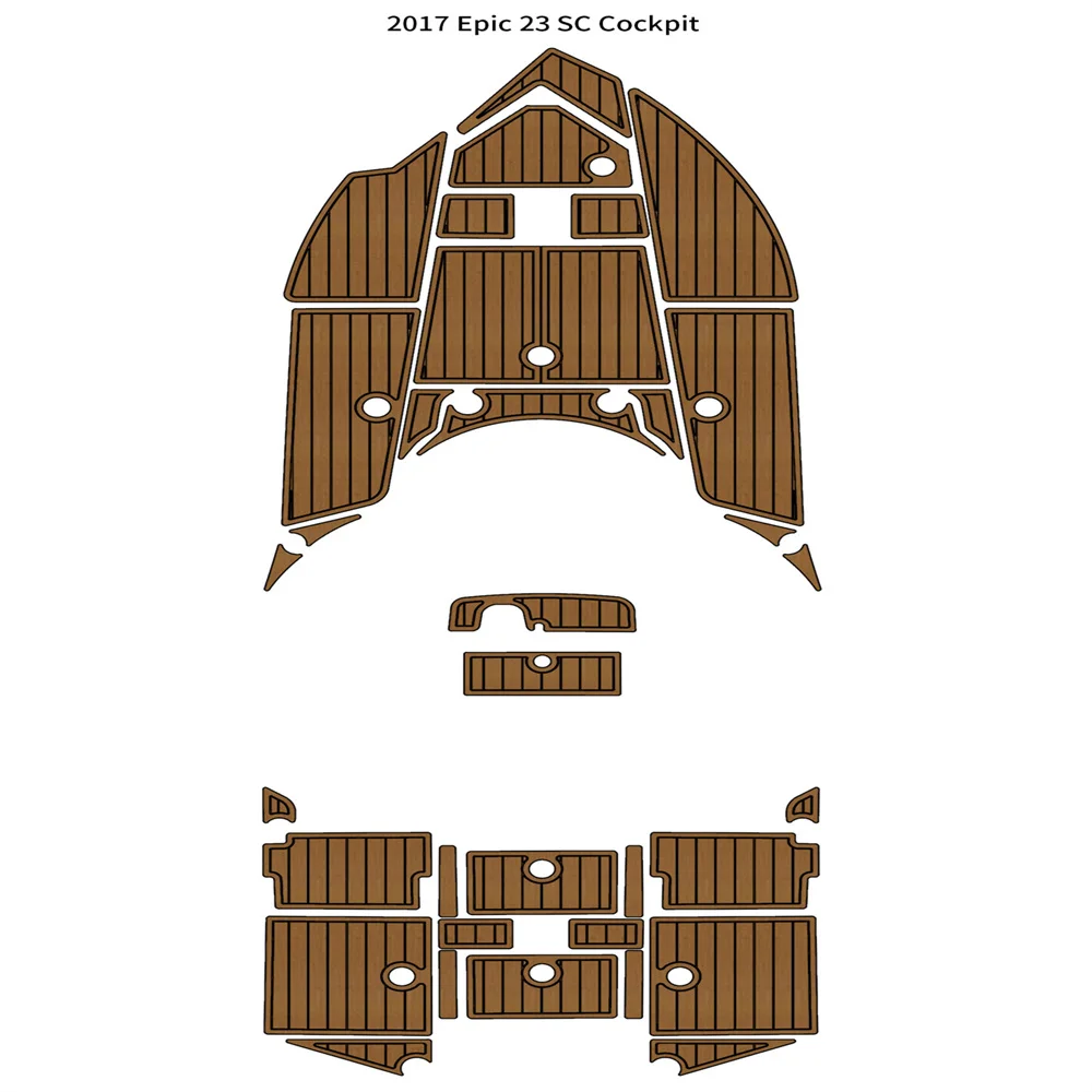 

2017 Epic 23 SC коврик для кабины лодки EVA пенопластовый искусственный Тиковый напольный коврик самоклеящийся