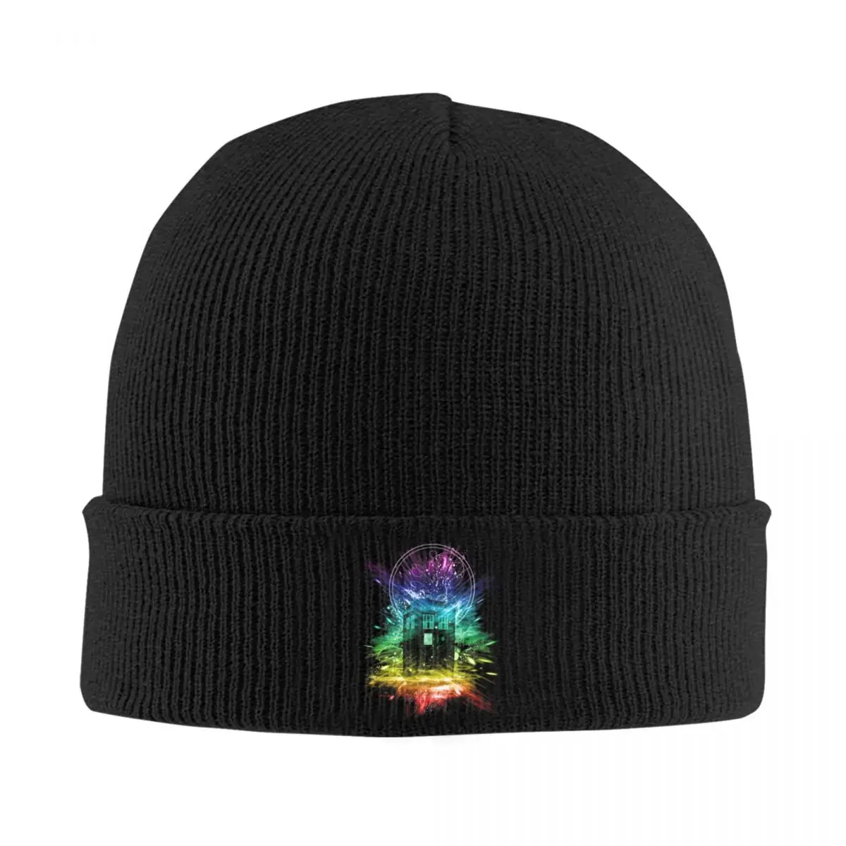 

Time Storm-rainbow Version Racerback A Knitted Hat Cap