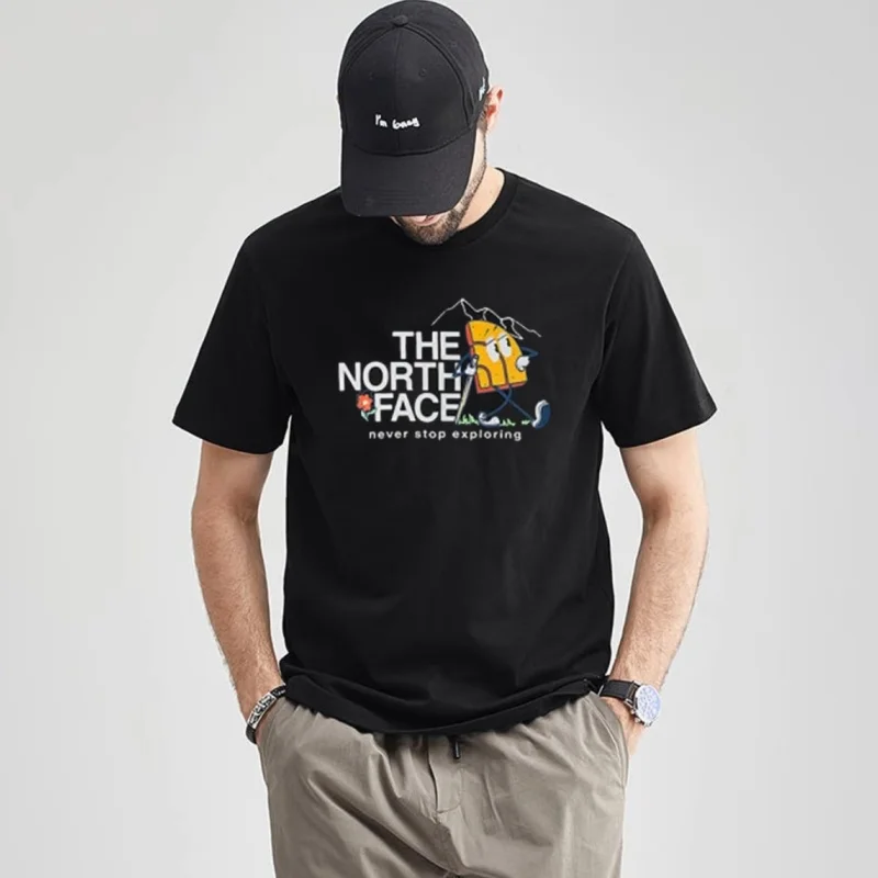 The North Face Logo Letter Cotton Short Sleeve T Shirt Loose Fit Casual Breathable