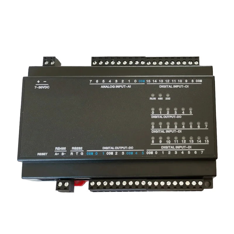 

8 Analog AI 16 DI Digital Input 6 DO Relay Output RS232 RS485 Ethernet Modbus RTU TCP IP DIN Rail Remote IO Controller TCP-246s