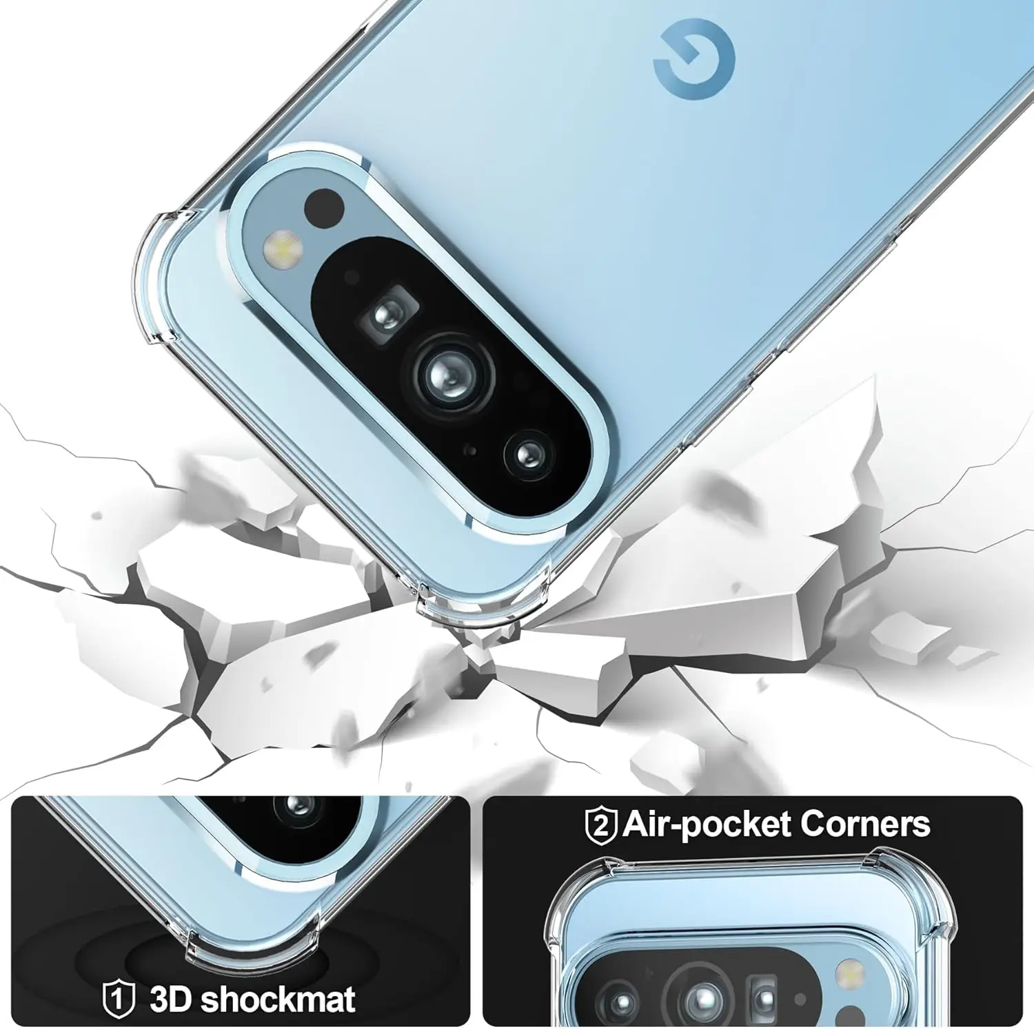Shockproof Airbag Transparent TPU Case for Google Pixel 10 9 8 Pro XL 10A 9A 8A Protective Cover Shell Capa Fundas Coque