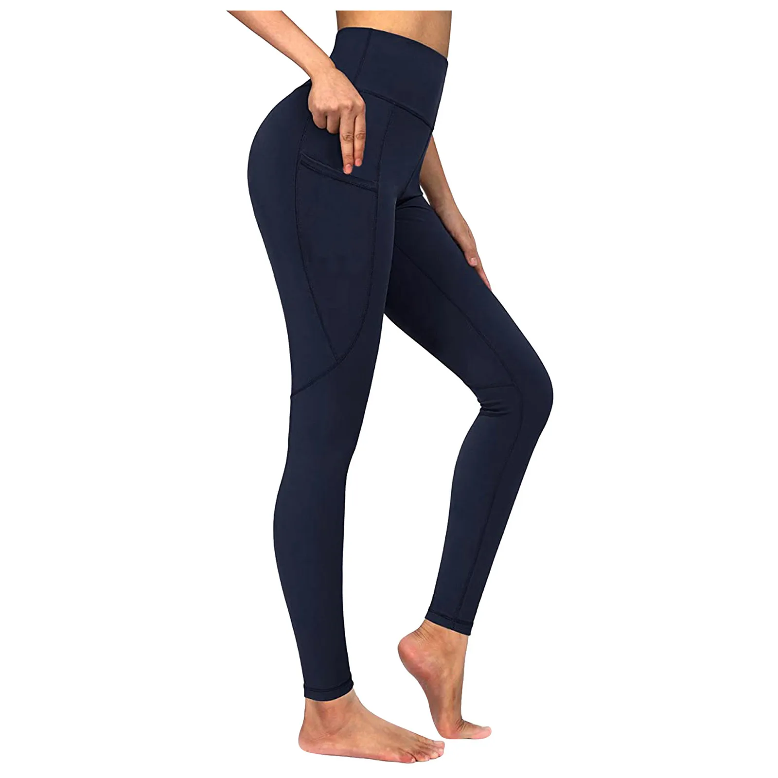 Mallas de entrenamiento sin costuras para mujer, Leggings Push Up de cintura alta, Sexy, para gimnasio, Leggings deportivos negros a la moda