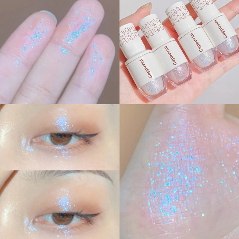Liquid Eyeshadow Eye Makeup Bear Bowling Ball Teardrop Lying Silkworm Pearl Super Sparkle High Gloss Glitter Fine Glitter Powder
