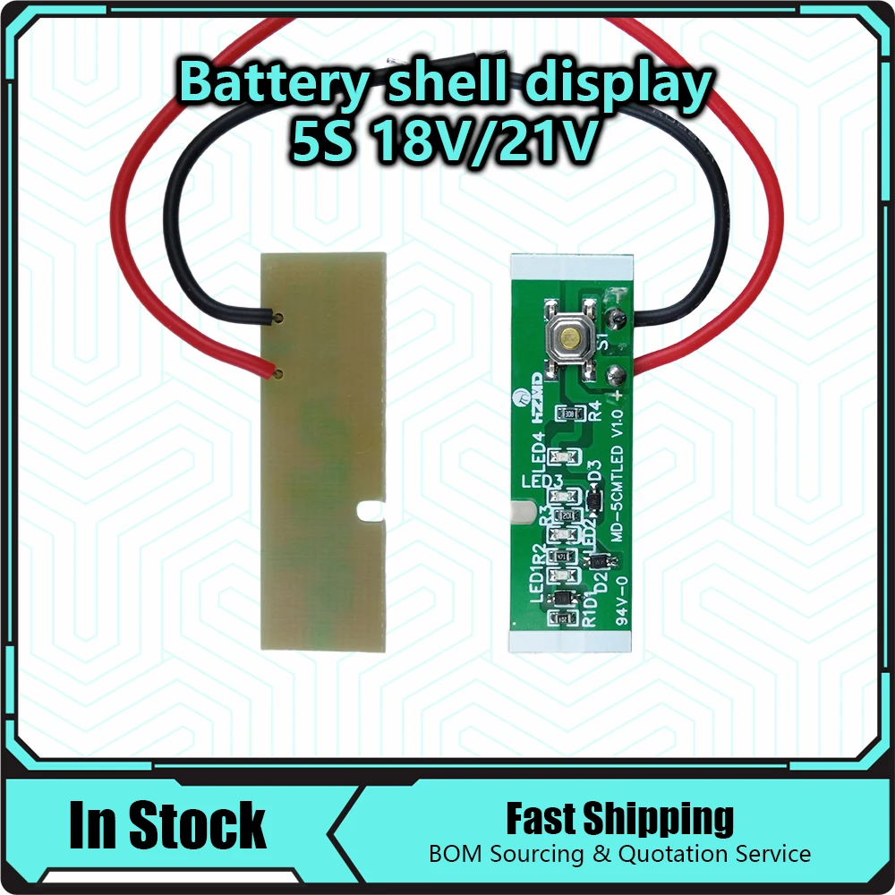 For Makita Lithium Battery Display 5S 18V 21V Electric Drill Screwdriver Battery Capacity Indicator LED Display 18650 Batteries