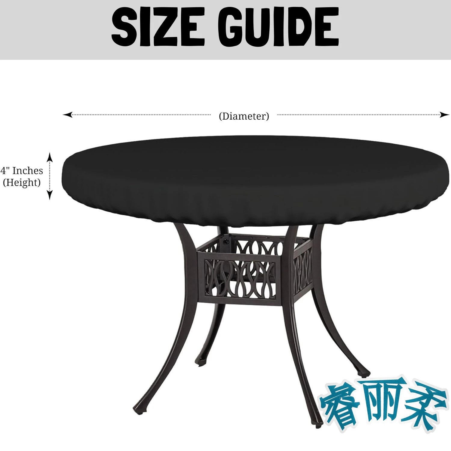 600D Oxford cloth Outdoor All Round Table Top Cover Waterproof Garden Table Slipcovers Protector Weather Resistant