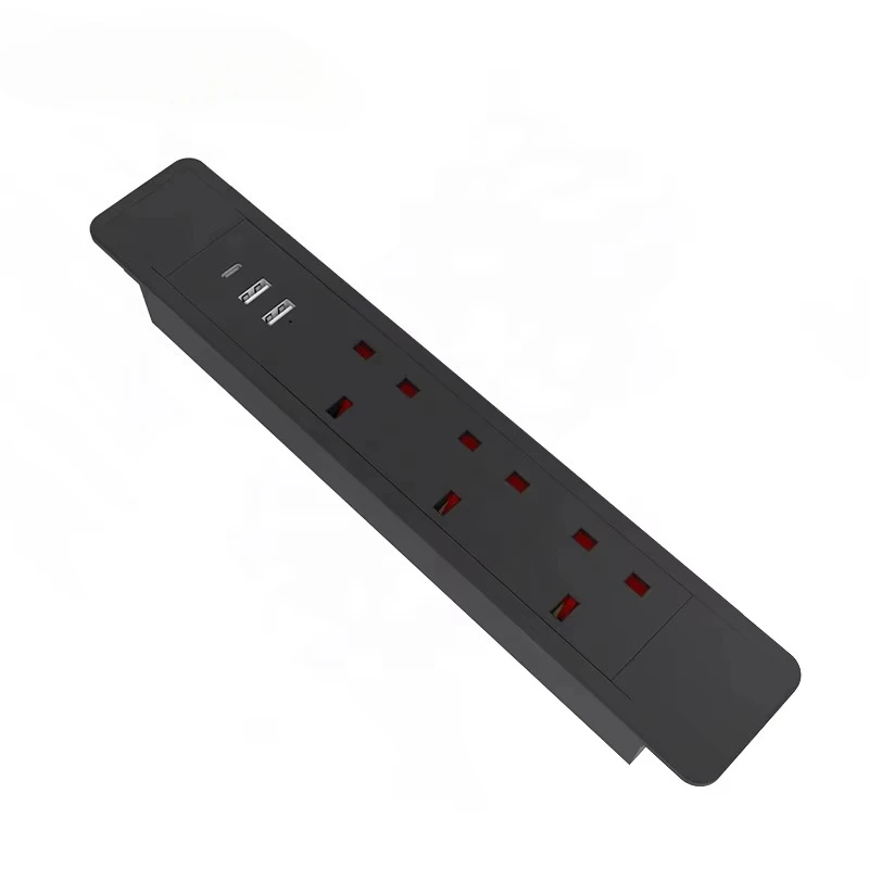 Extended usb-c rectangle uk/us socket desktop electrical accessories power data socket
