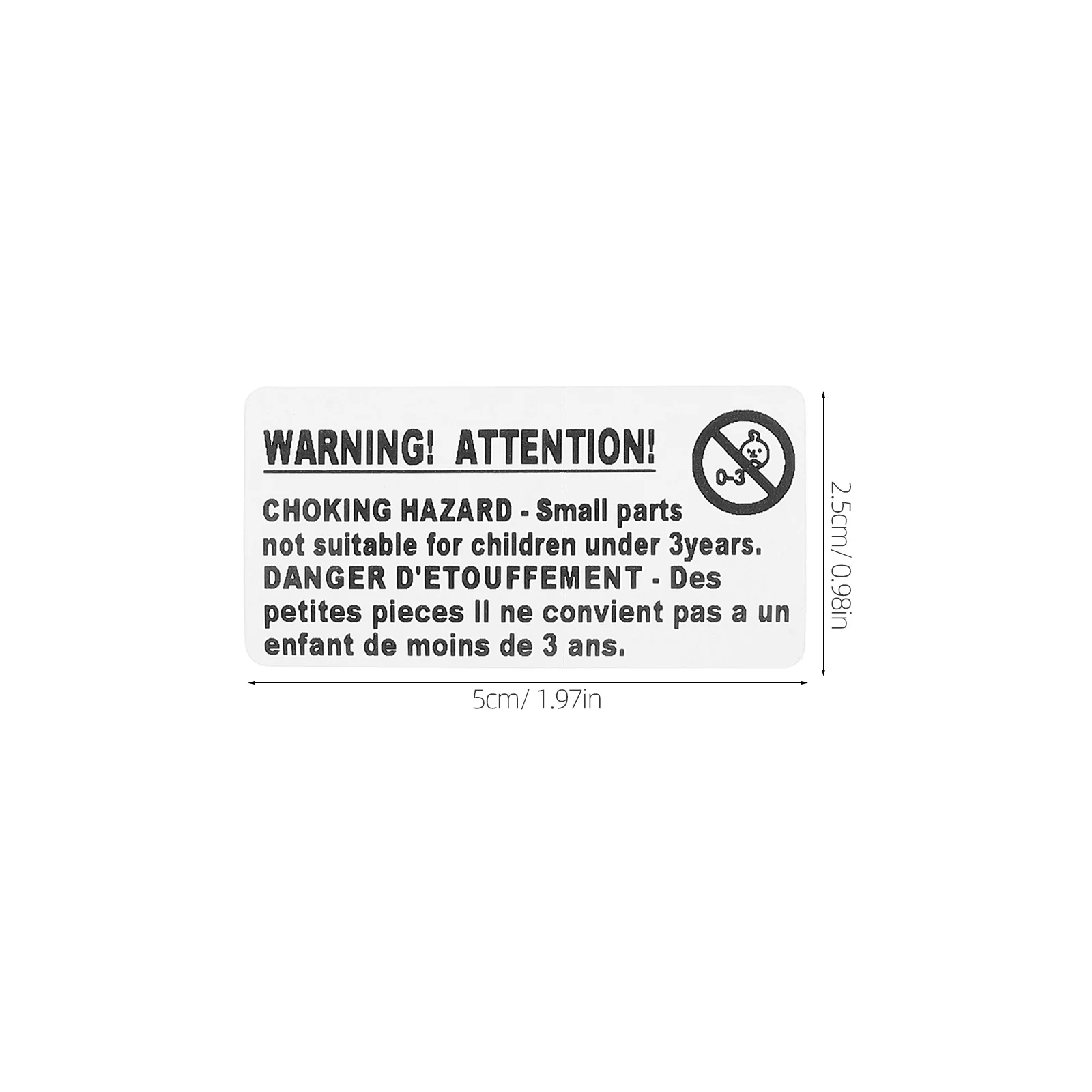 200Pcs Self Adhesive Choking Warning Labels Clear Safety Stickers for Packing Shipping Not Suitable for Under 3