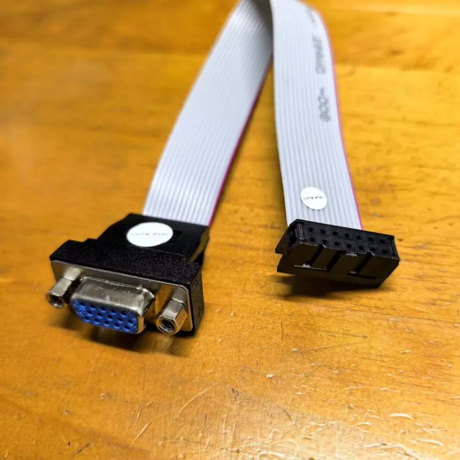 メインボードグラフィックスカード DB CRT VGA インターフェイス 2.54 ミリメートル FC-14P 14Pin メスから 15Pin ホストケースブラケット GPU 延長ケーブル 20 センチメートル