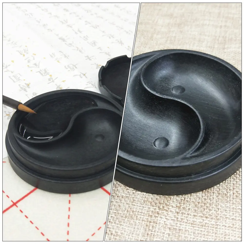 1pc Mini Tray Chinese Calligraphy Box Durable Painting Plate Practical Writing Accessory For Students Traditional Ink Grinding
