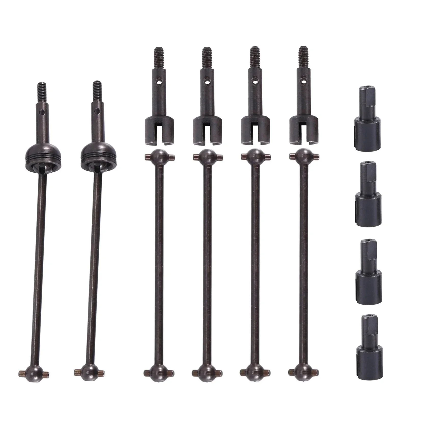 14 szt. Wltoys 144001 144002 144010 124007 124016 124018 124019 Metalowe wały napędowe CVD Dogbone, części zamienne do dyferencjału