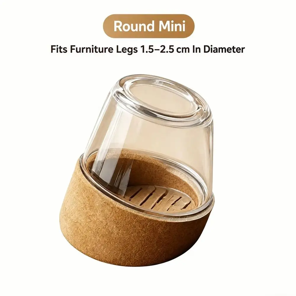 4Pcs 15-25° Diagonal Round Chair Leg Caps Thick Felt Pads Wrap Design Chair Leg Protectors Anti Slip Noise Reduction