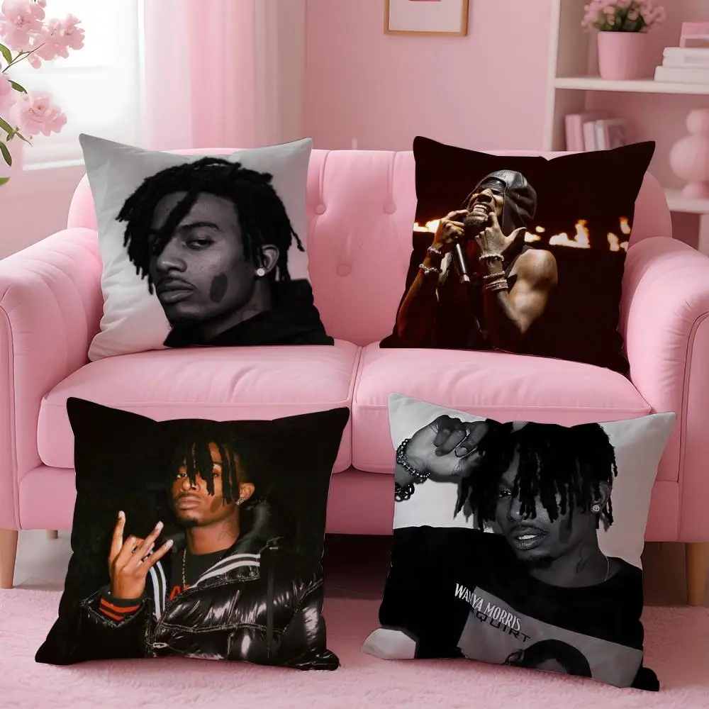 music Playboi Carti Cushion Cover Soft Washable Pillowcase Cushion Cover for Sofa Bed Car Travel Office Home Decor
