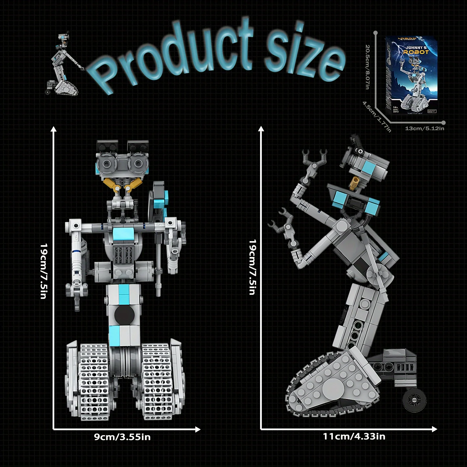 369pcs Robot Building Toys, Movie Figures Robot Model Decoration Building Bricks Set for Adults, birthday gifts,holiday gifts