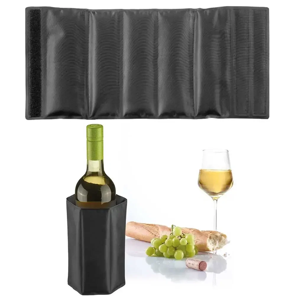 1 Pack Long Lasting Gel Wine Champagne Cooler Bottles Sleeves Bag Barware Tools And Gadgets For Bar 17.3*14.5*1cm