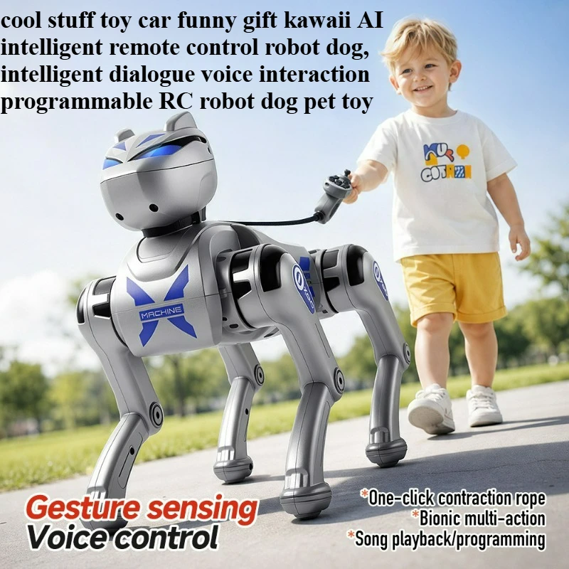 Cool Stuff Toy Car Funny Gift-Kawaii AI Intelligent Rc Robot Dog,Remote Control Car,Programmable Company Rc Cars,Toys for Kids