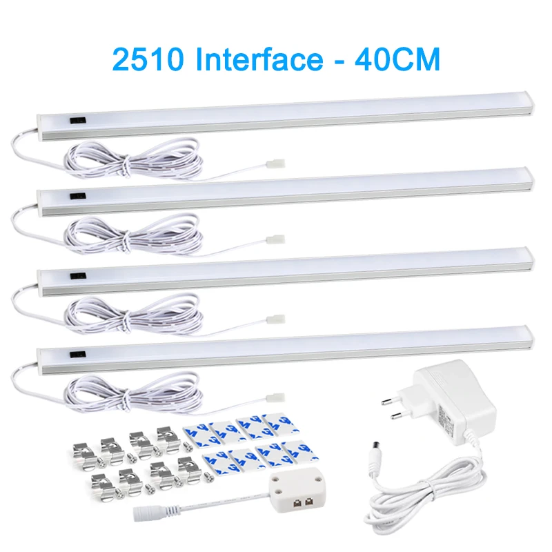 LED Licht Onder Kast Verlichting Voor Keuken Hand Sweep Schakelaar PIR Bewegingssensor Kast Garderobe Lamp 30/40/50 cm Led Nachtlampje