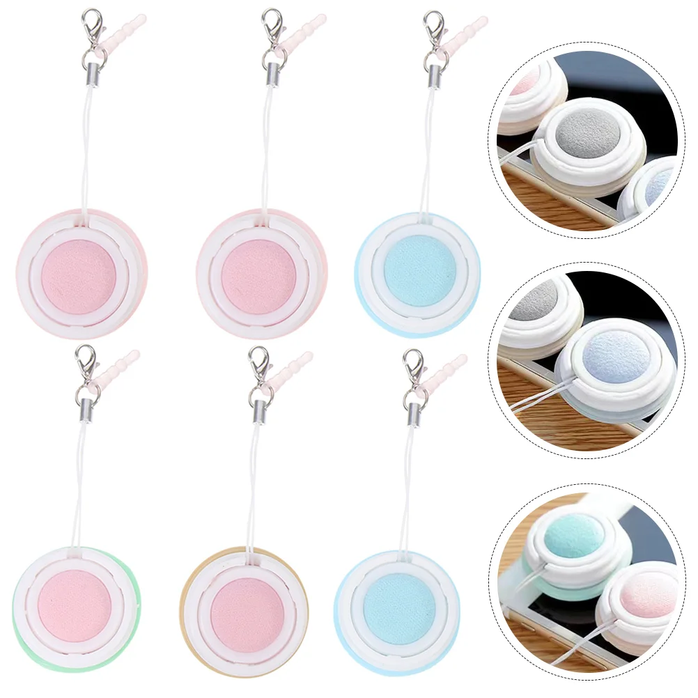 6 Pcs Phone Screen Wiper Mobile Hanging Decor Cloth Smart Sunglasses Lens Wiping Tool Keyboard
