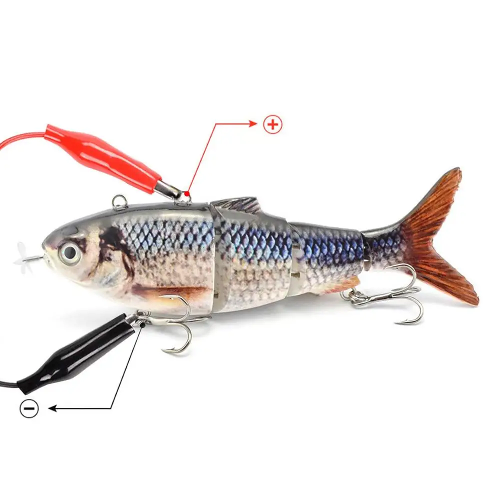 Esca Pesci Predatori Esca Elettrica Robotica Per Pesca Esche Artificiali A 4 Segmenti Con Led E
