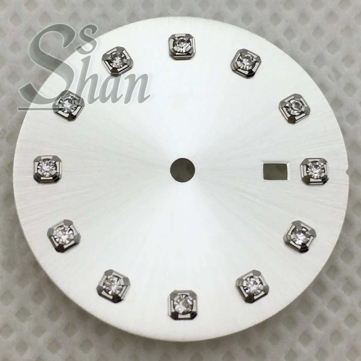 

24.5mm watch dial gold silver rose gold diamond index date window suitable for NH05 NH06 movement ladies' watch accessories