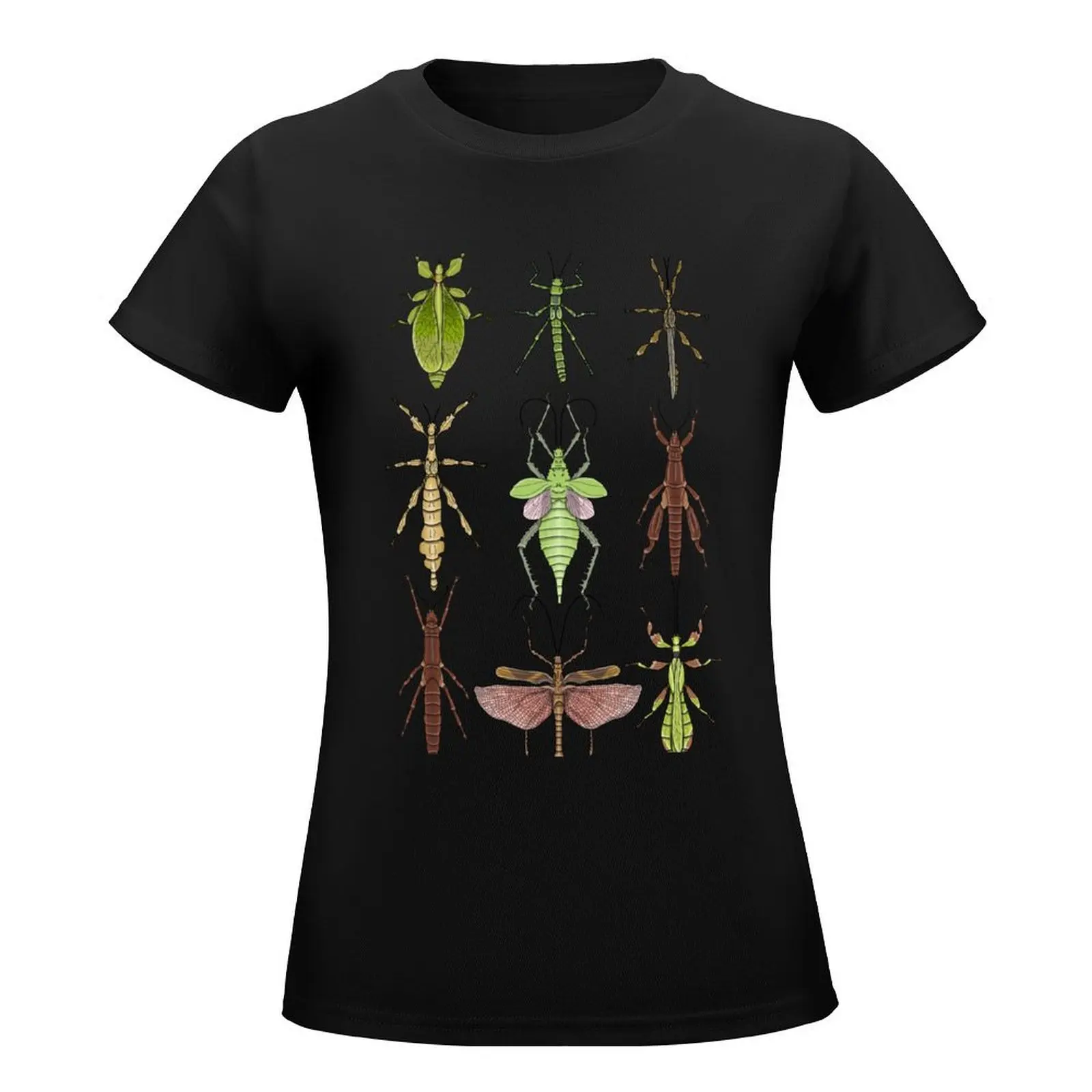 Stick insect Phasmatodea Pattern T-Shirt plus sizes cute tops animal print shirts graphic tees Women's summer blouses 2024