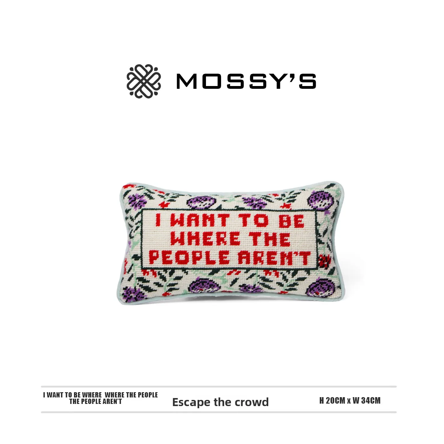 

Ретро Химерная ручная работа Чистая l Вышивка Mosser Бархатная подушка Cuion Уникальный дизайн Домашняя декоративная шерстяная внешняя полипропиленовая хлопковая подушка...