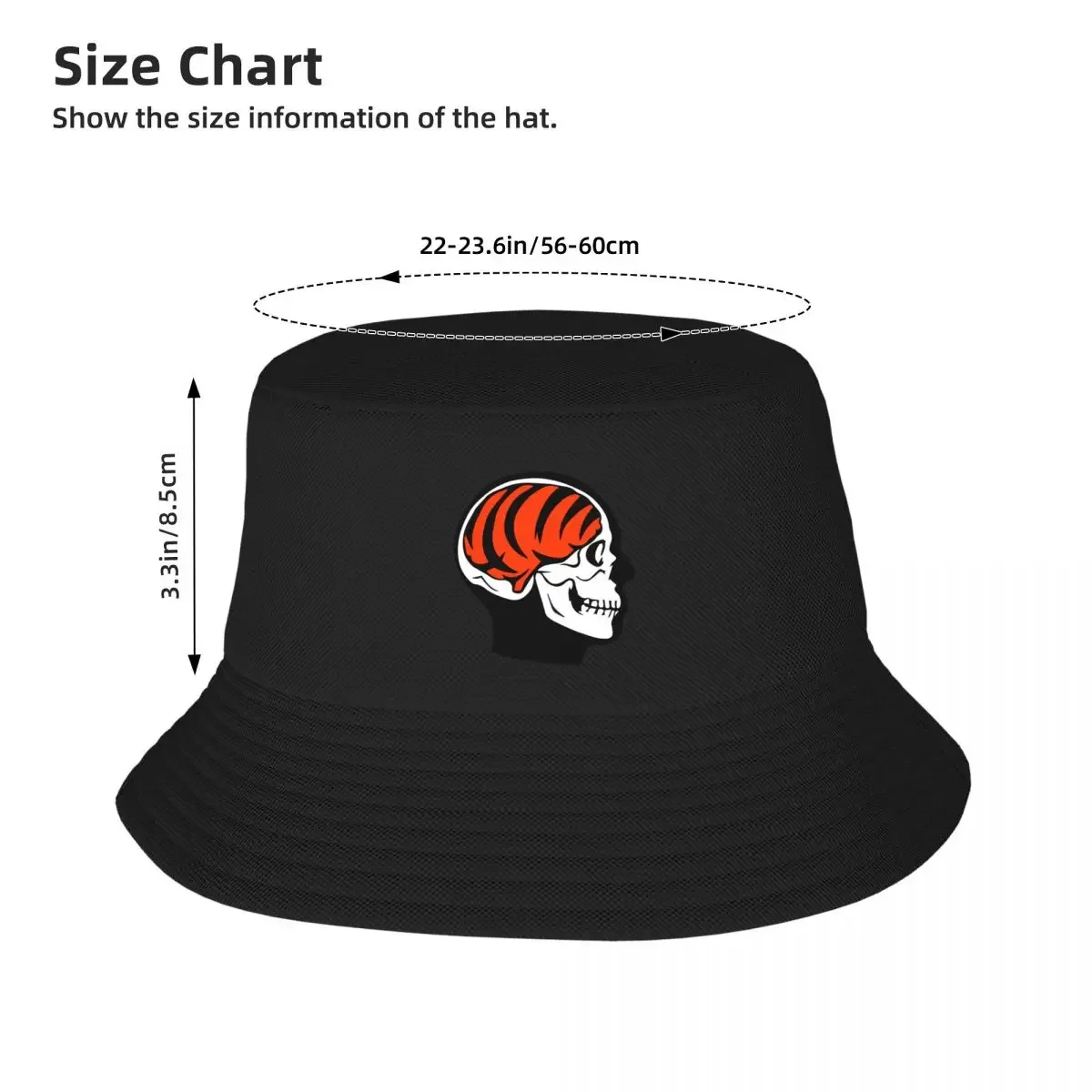 bengal brain Bucket Hat Streetwear Brand Man cap Baseball Men Women's image 4