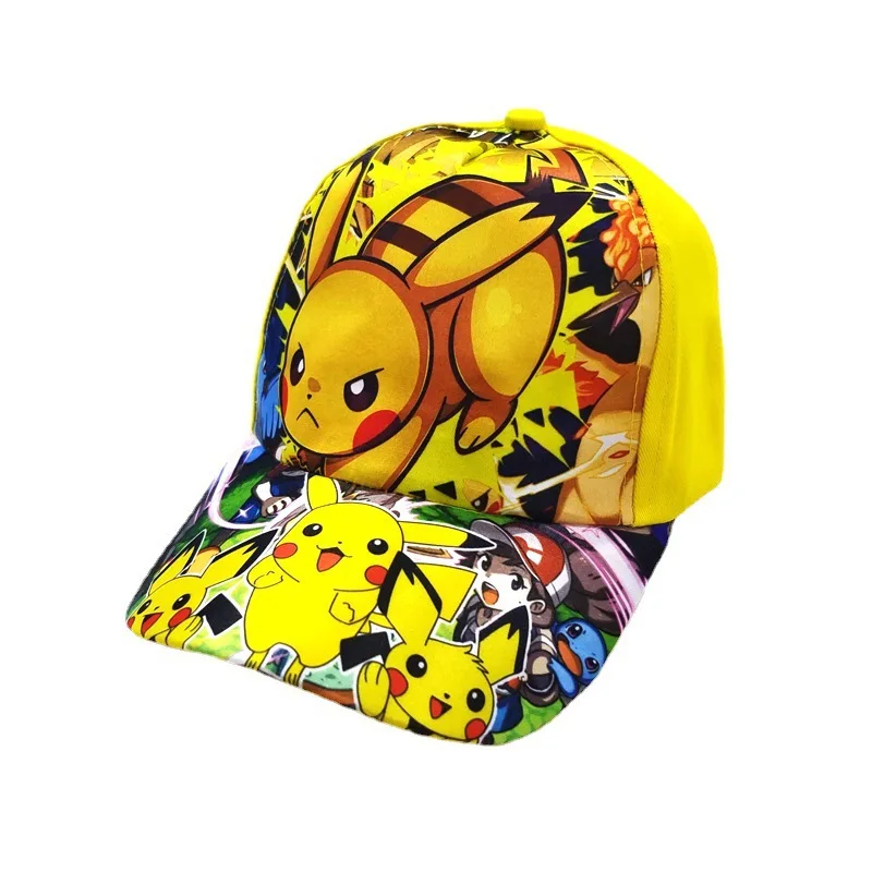 Cartoon Pokemon Baseball Cap Pikachu Hat Adjustable Pokemon Cosplay Hip Hop kids Girls Boys Anime Figure Toys children Gifts - view 4