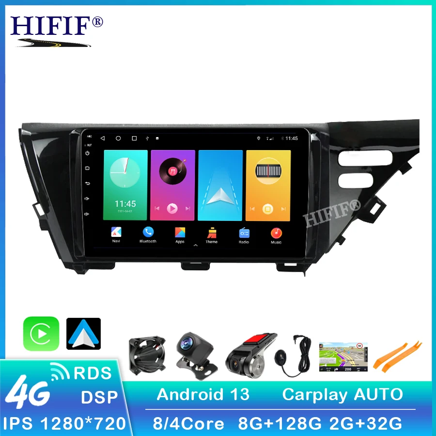 

Android Car For Toyota Camry 8 XV 70 2017 - 2020 Car Unit Multimedia Carplay Android Auto 4G 2din GPS Player Radio Wireless BT