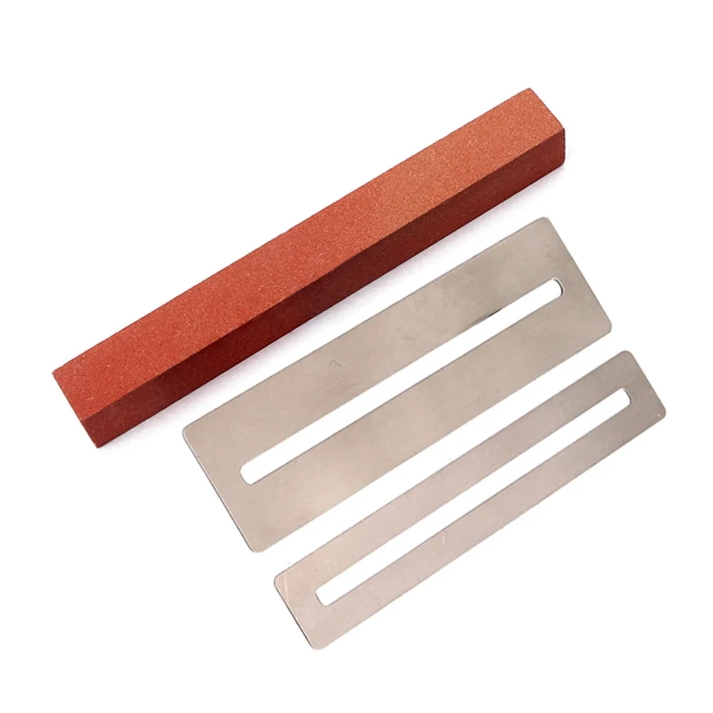 Guitar Fret Wire Polishing Beam Sanding Stone Brown Kit Includes Stainless Steel Fretboard Protector DIY Luthier Fret view 4