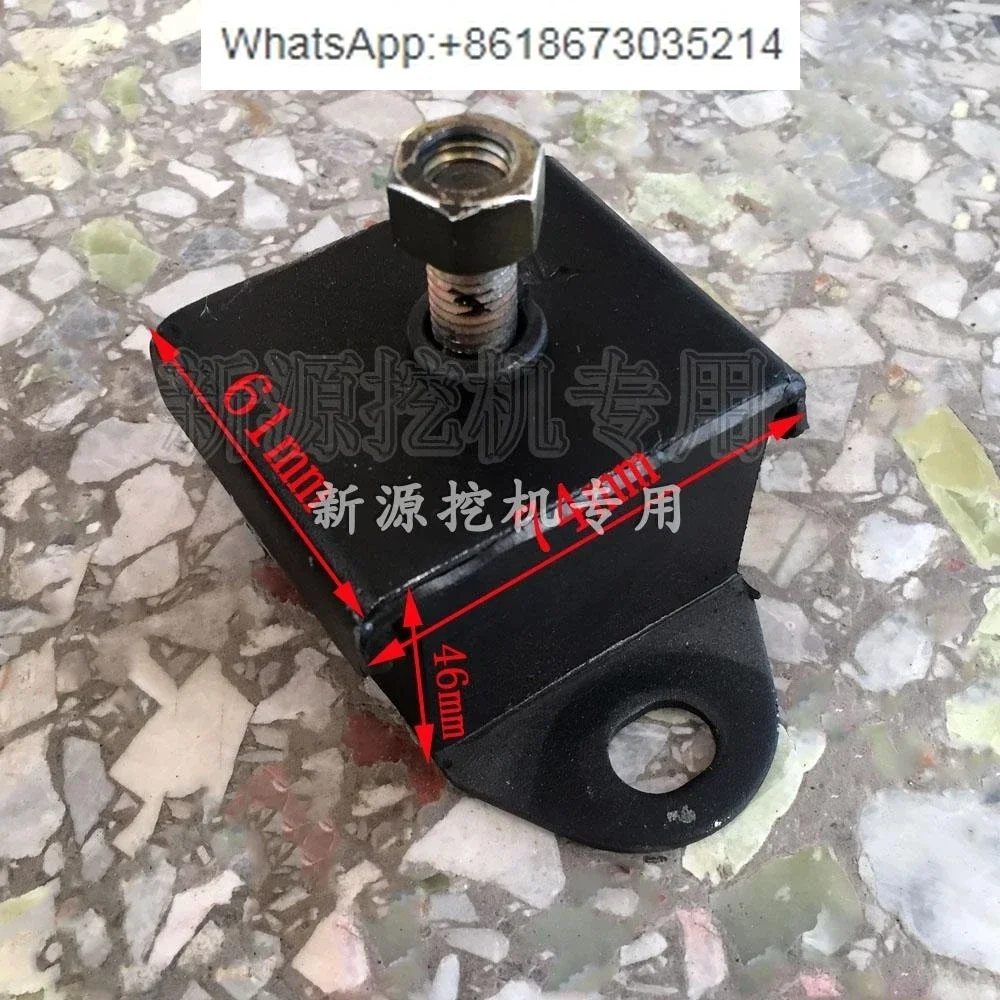 Wheeled excavator 65-75-8-9 engine front and rear bracket machine foot pad, gearbox transfer box rubber pad