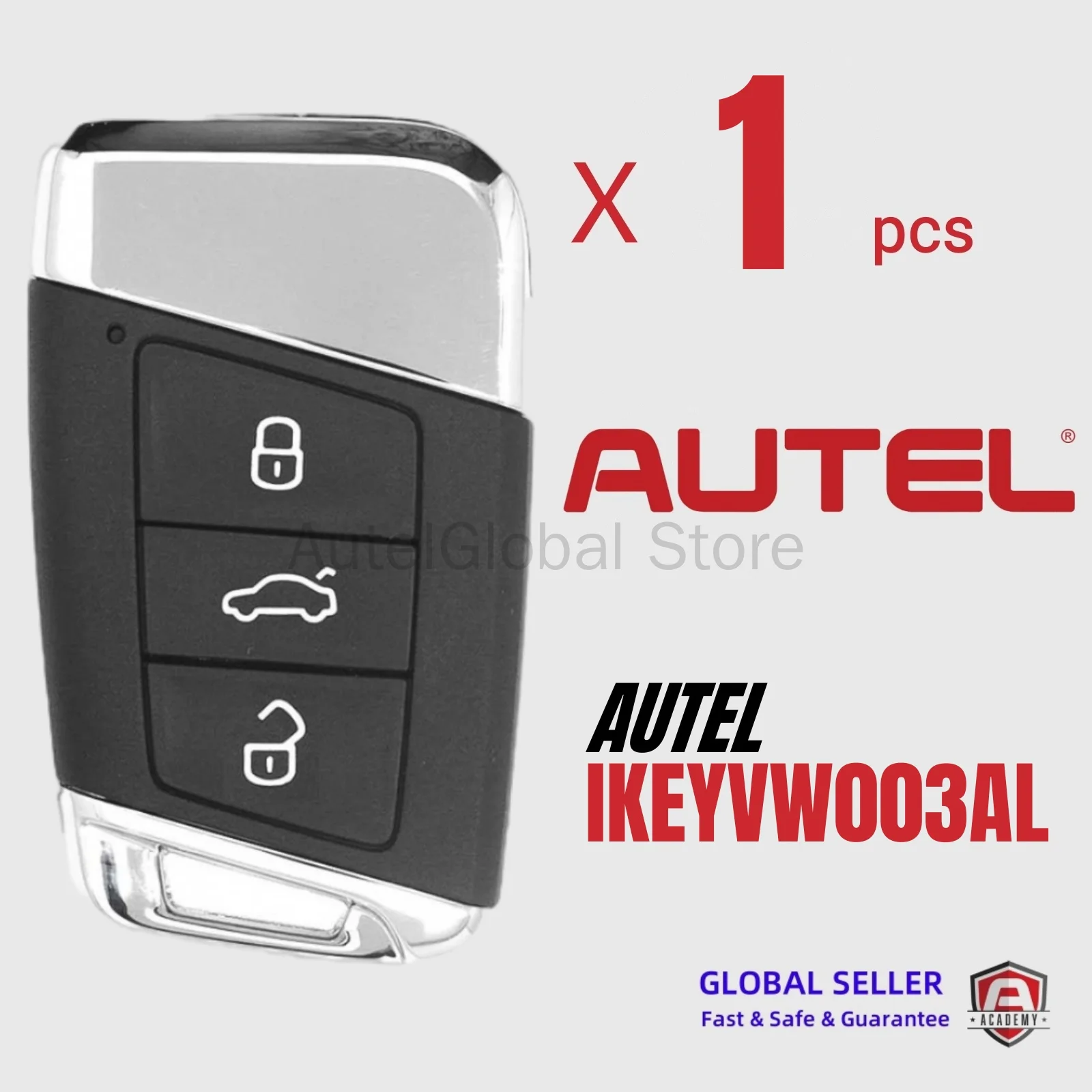 

1 шт. Autel IKEYVW003AL VW003AL универсальный умный дистанционный ключ 3 кнопки для Volkswagen для смарт-ключа Autel для KM100 IM508 IM608