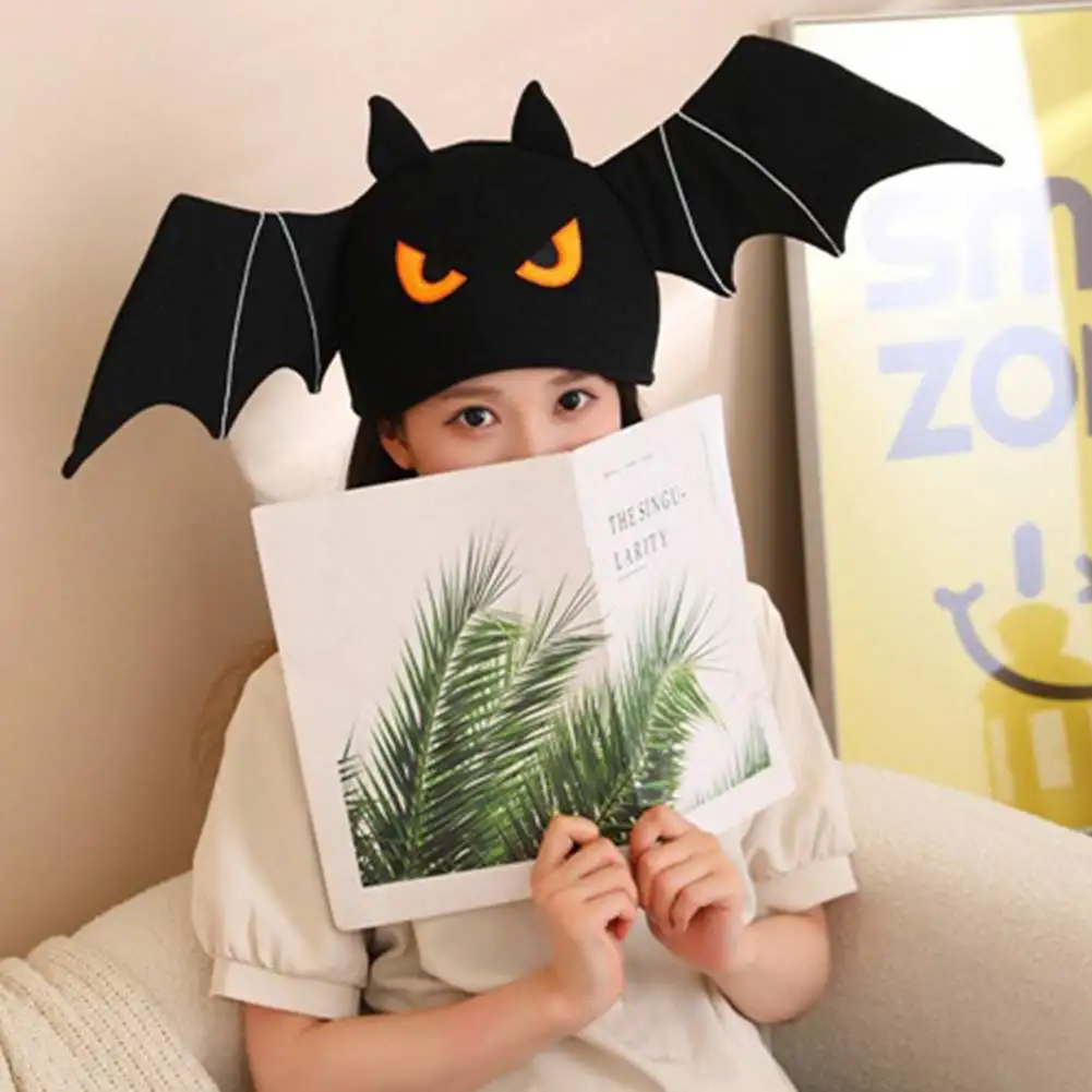 Ragazza animale Cartoon Bat Cosplay peluche cappello nero uomo copricapo Prop Cap Halloween Carnival Party Costume accessori regali