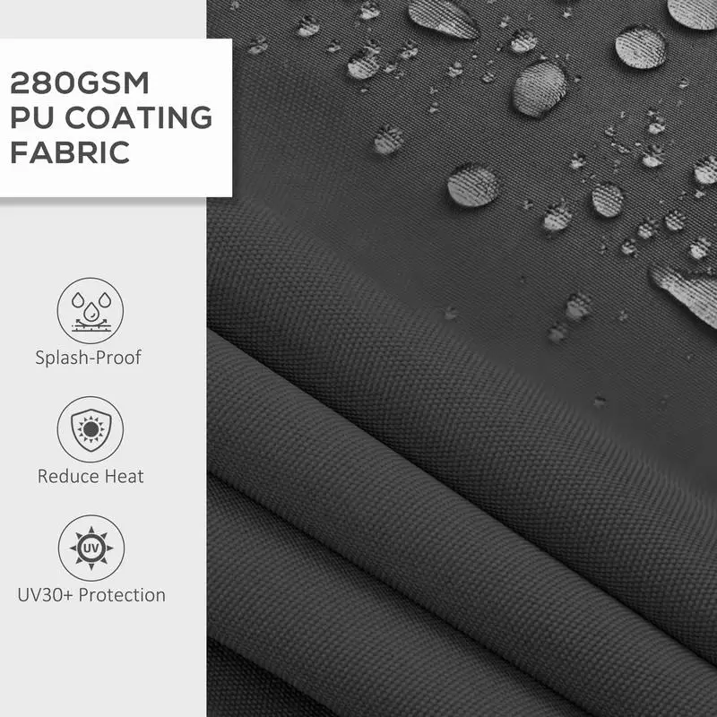 12' x 10' Retractable Awning, 280gsm UV Resistant Sunshade Shelter for Deck, Balcony, Yard, Dark Gray view 6