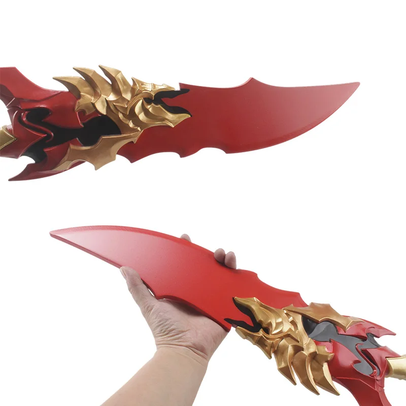 Solo nivelado Katana accesorios de Cosplay con Funda de cuero hoja de bambú juguete espada Anime Hobby colección