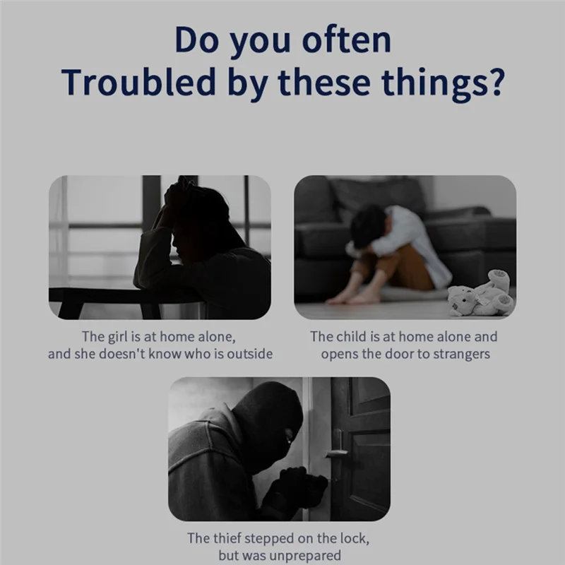 Cámara de timbre ABDE-WIFI con 125 °   La visión nocturna con vídeo HD gran angular admite almacenamiento en la nube