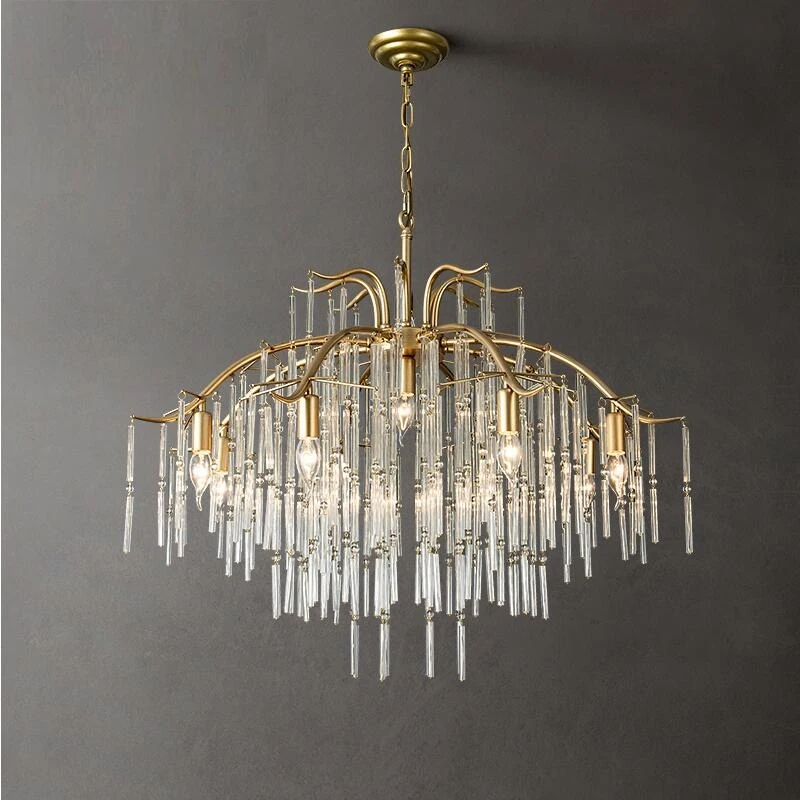 

Modern Crystal Chandeliers Light Luxury American Living Room Lights Hotel Led Decorative Lighting Luster Island Lights
