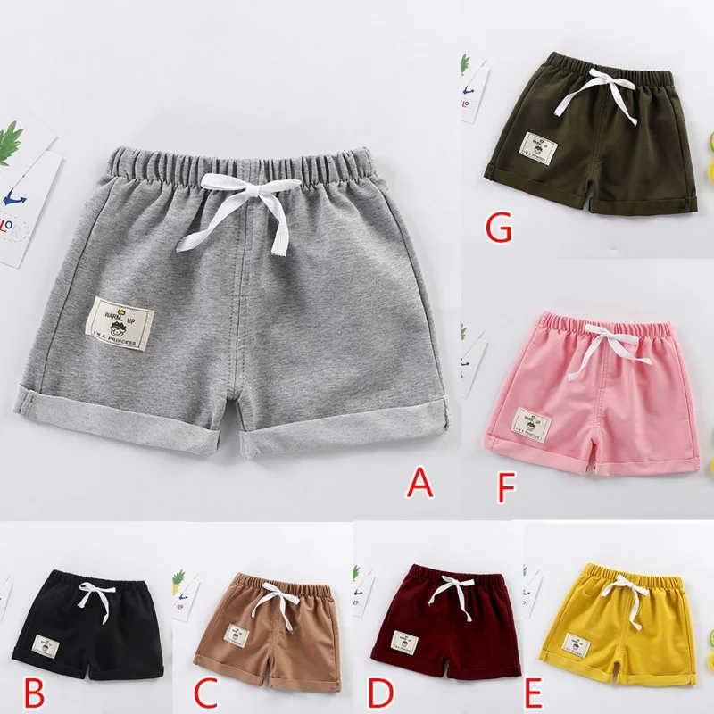 Summer Baby Boys Girls Shorts Cotton Kids Beach Shorts Pants Children Sports Casual Clothes 1-5T