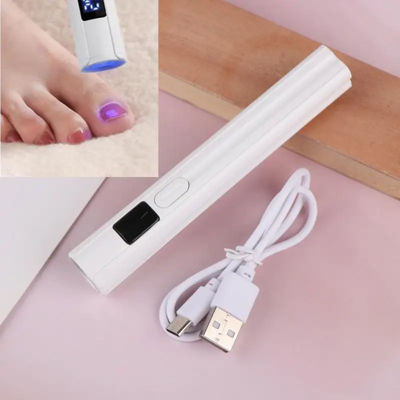 1-set mini-nageldroger LED-licht met LCD-scherm Handheld UV-licht voor nagels Oplaadbare USB Gel X-lamp