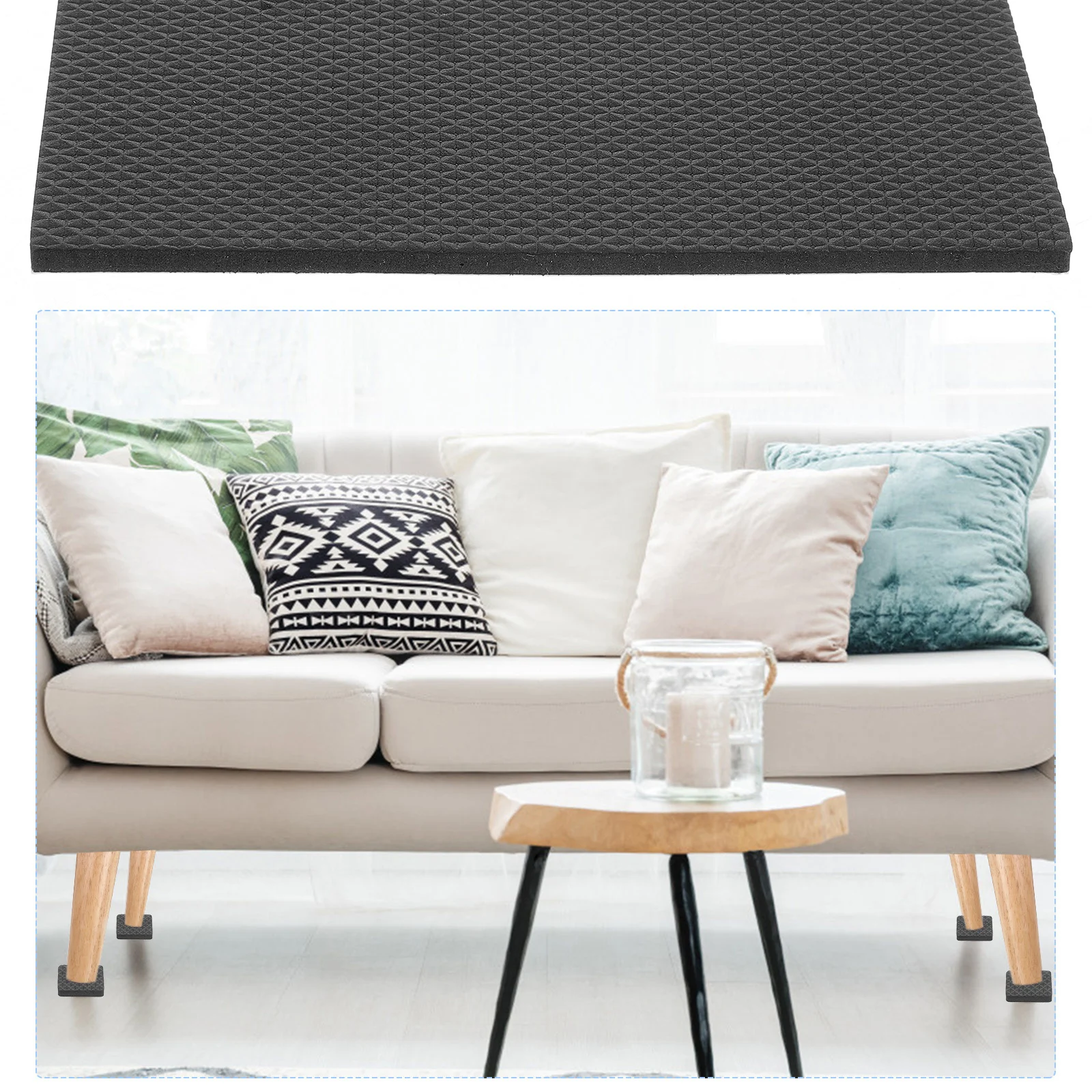 

144pcs Furniture Pads Assorted Sizes Non-Slip Eva Floor Protectors For Chair Legs Hardwood Tile Floors Furniture Leg Pads