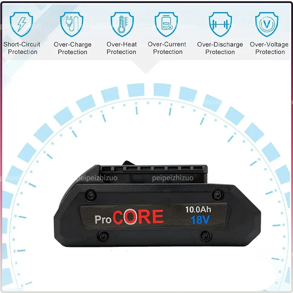 Replacement Power Tool Battery 18V 10000mAh Li-Ion For Bosch GSR18-Li,BAT609,BAT618,BAT609G,BAT618G,17618,37618,DGSH181
