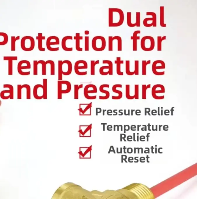 DN15 Pressure Temperature Safety Valve For Water Heaters Boilers Brass Relief Valve To Prevent Pressure-related Damage 1.6MPa